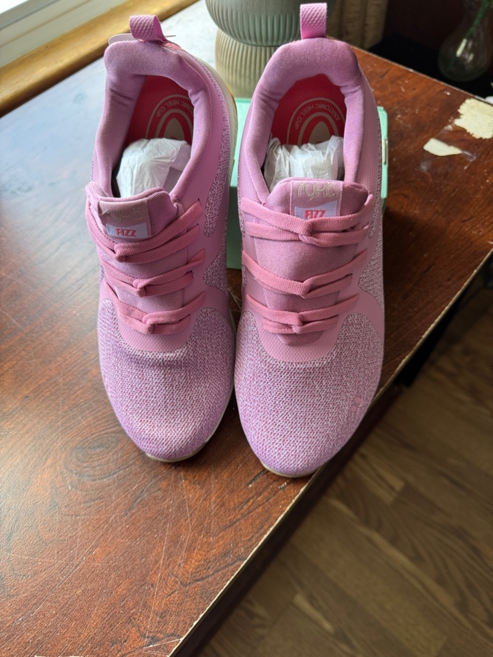Ryka Pink Knit Athletic Sneakers